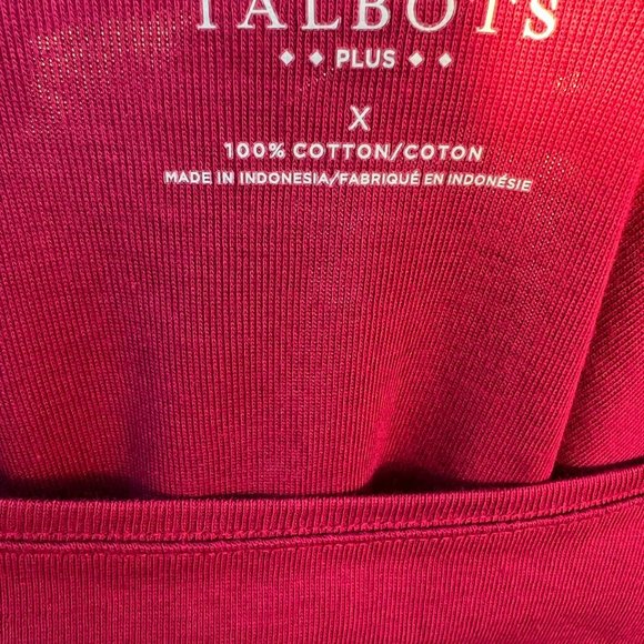 NWT: Talbots Tee/Beet Red - Picture 2 of 4